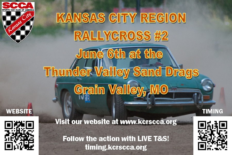 Ad badge for the Kansas City Region SCCA RallyCross Event #2