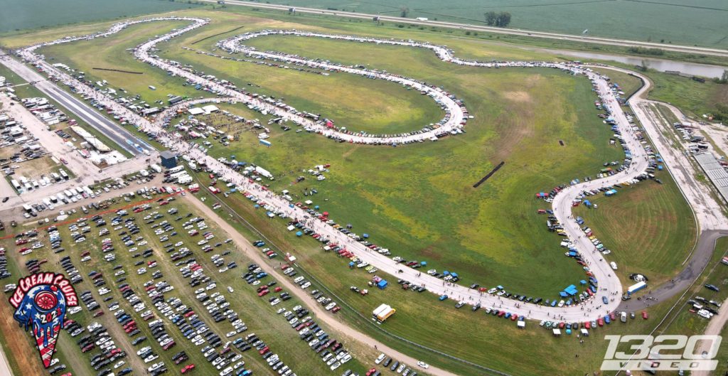 Aerial view of Raceway Park of the Midlands